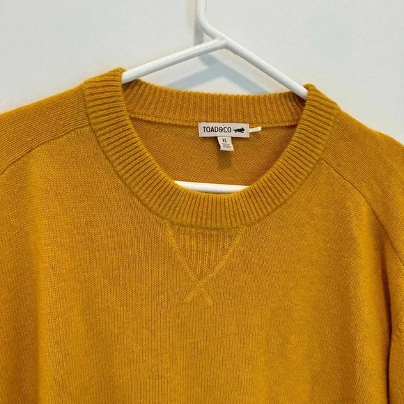 toad & co sweater mens yellow size xL WOOL - Picture 2 of 7
